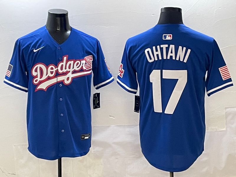 Men Los Angeles Dodgers #17 Ohtani Blue Second generation Joint Name Nike 2025 MLB Jersey style 11->boston red sox->MLB Jersey